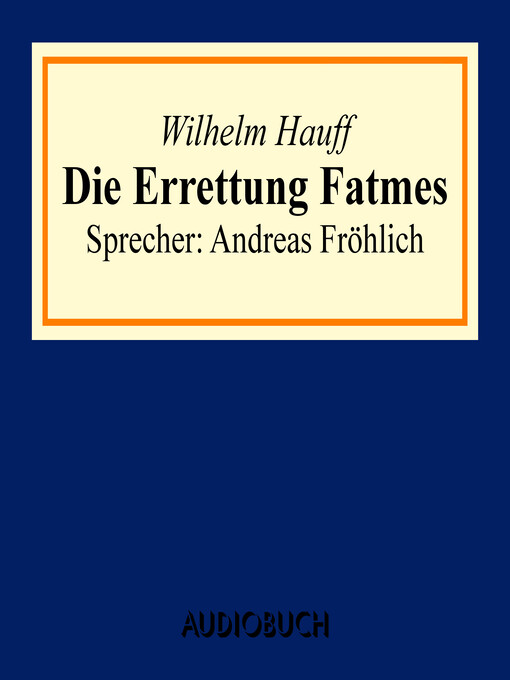 Cover image for Die Errettung Fatmes